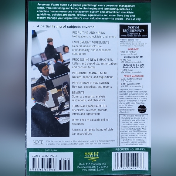 Personnel Forms Made E-Z CD-ROM software - Picture 2 of 2